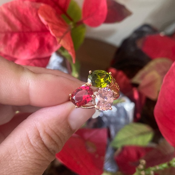 18K Gold Plated Zircon Ring - Picture 1 of 3
